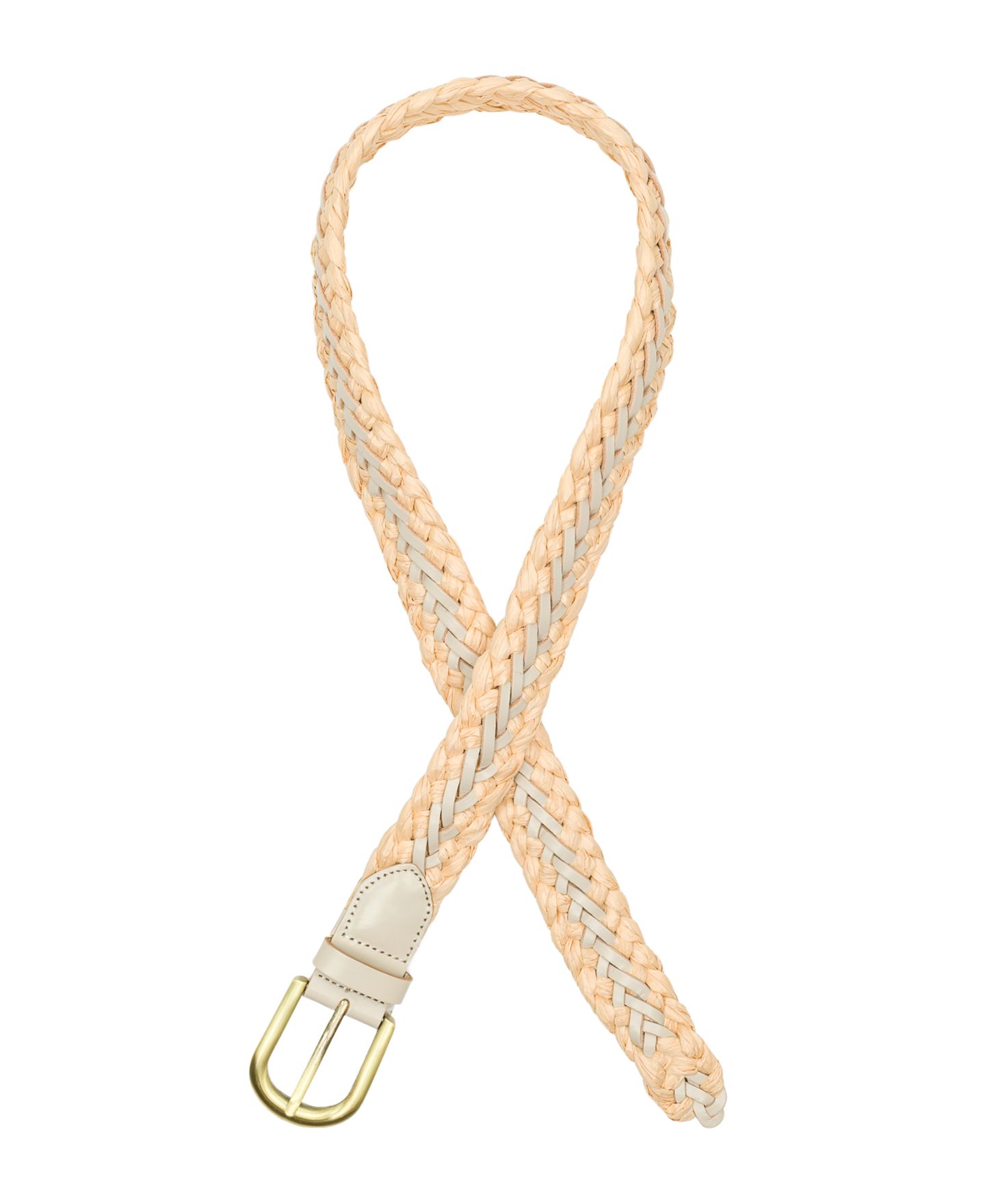 Женский ремень Patricia Nash Beaune Woven Leather Belt, цвет: Натуральный / Меловой белый — фото 2