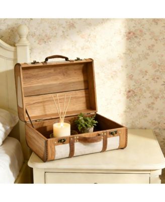 Vintage Suitcase Set - 2 Sizes for Decor & Storage