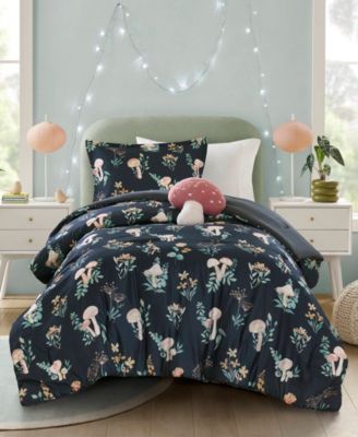 Gwen Mushroom Garden Floral 3-Pc. Comforter Set, Twin/Twin XL