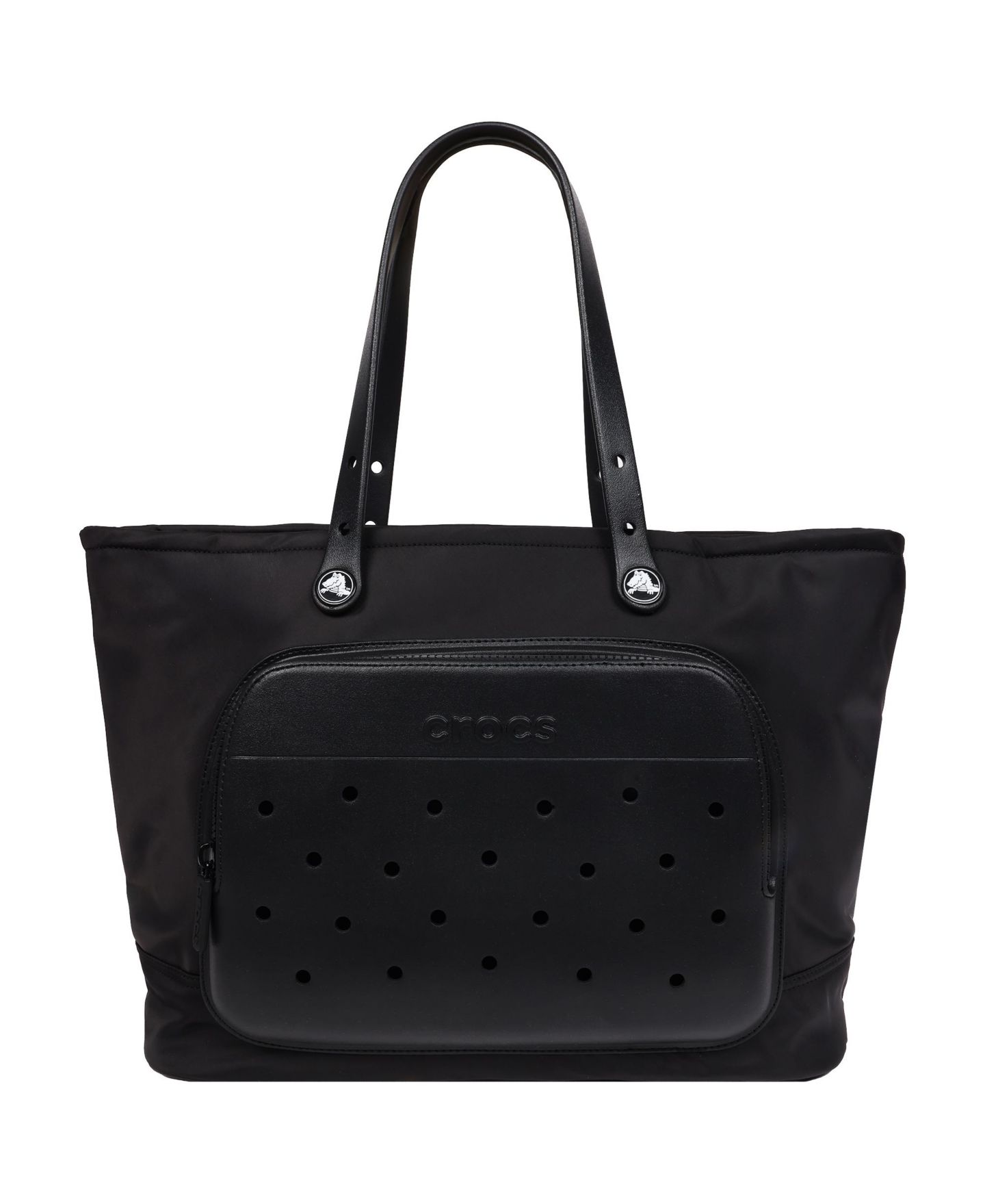 Женская сумка Crocs Large Tote with Pockets, цвет: Чёрный — фото 1