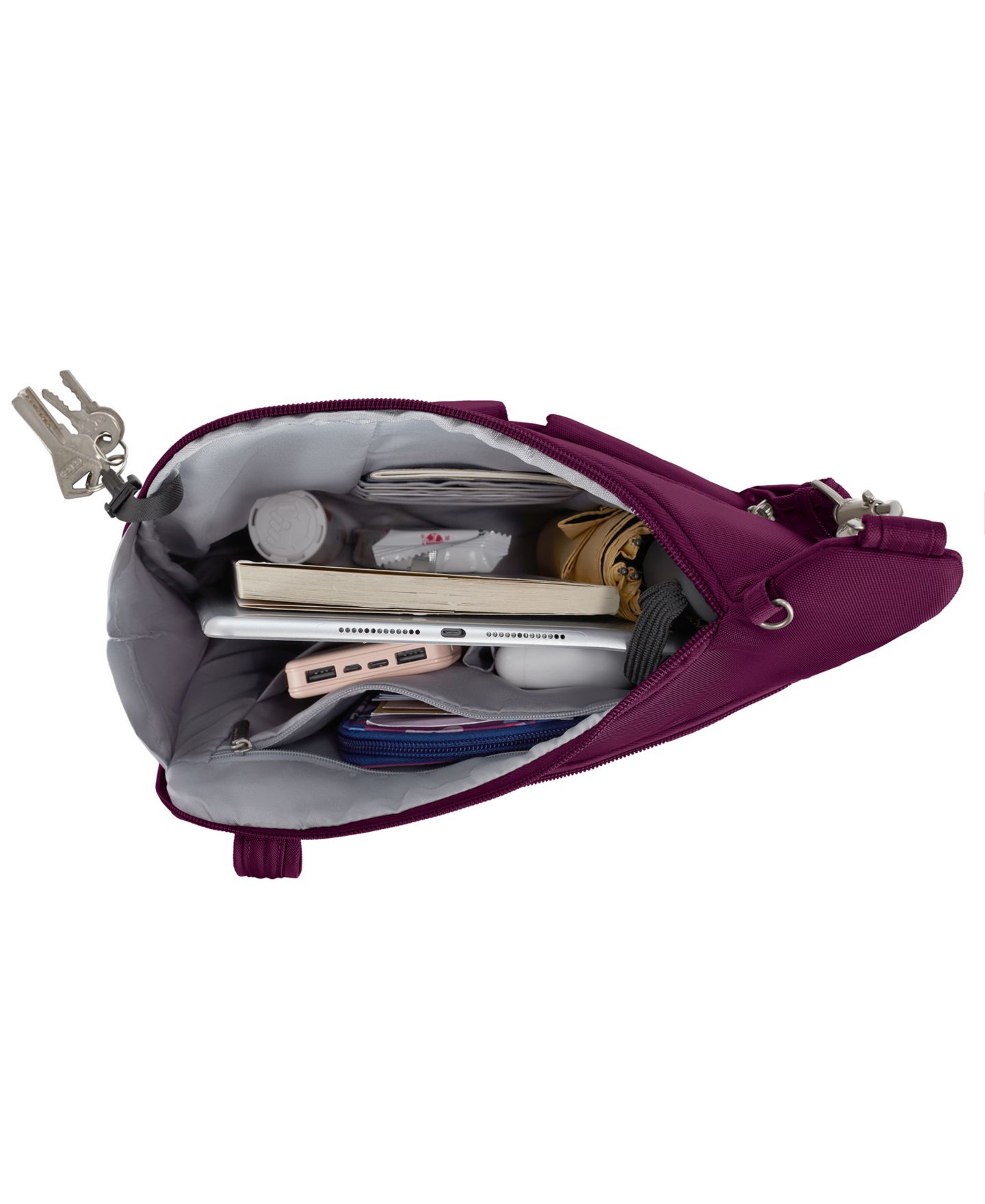 Женская сумка Travelon Anti-Theft Classic Crossbody, цвет: Бордовый — фото 3