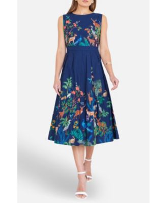 skater dress midi length Velvet V-neck Skater Dress Midi