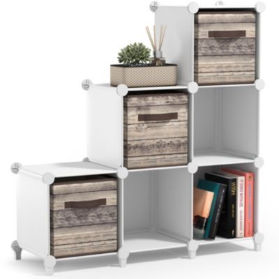 6-Cube Storage Organizer Cubby Shelf for Closet, Toys, Books, and More Space-Saving Bookshelf for Bedroom, Living Room, or Office