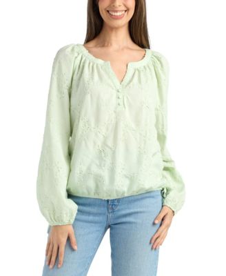 Women's Embroidered Long-Sleeve Top