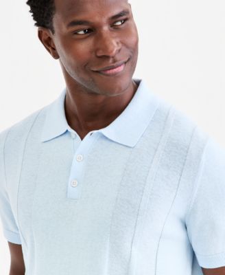 Men's Short-Sleeve Linen and Cotton Engineer Sweater