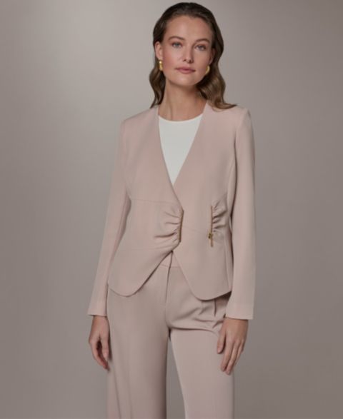 Женские куртки Donna Karan New York Women's Side Ruched Jacket