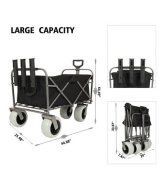 Foldable Steel Storage Wagon Utility Carts Waterproof Fishing Cart with Rod Holders