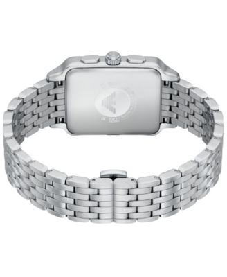 Men's Quartz Chronograph Silver Stainless Steel Watch, 38mm