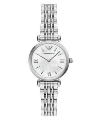 Women's Quartz Two-Hand Silver Stainless Steel Watch, 28mm