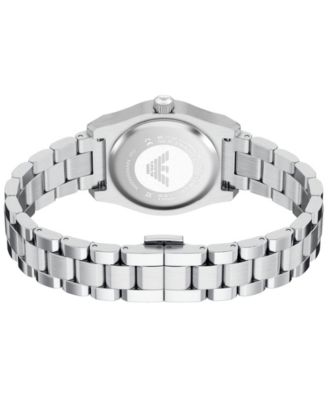Women's Quartz Three-Hand Silver Stainless Steel Watch, 32mm