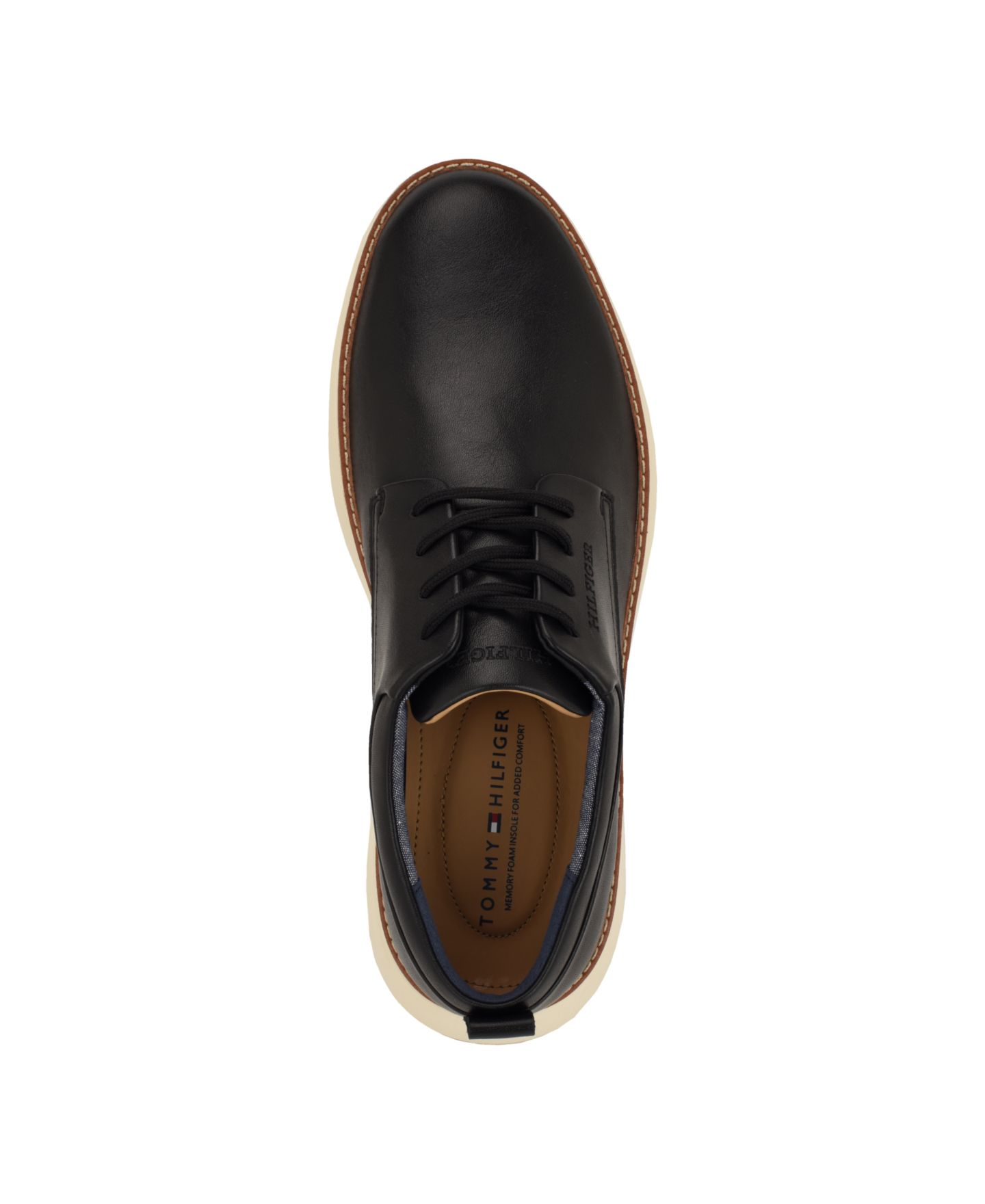 Обувь Tommy Hilfiger Men's Foray Dress Casual Lace-Up Shoes, цвет: Чёрный — фото 4