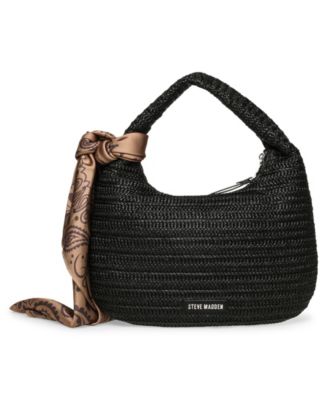 Bdaena Scarf Straw Hobo Bag