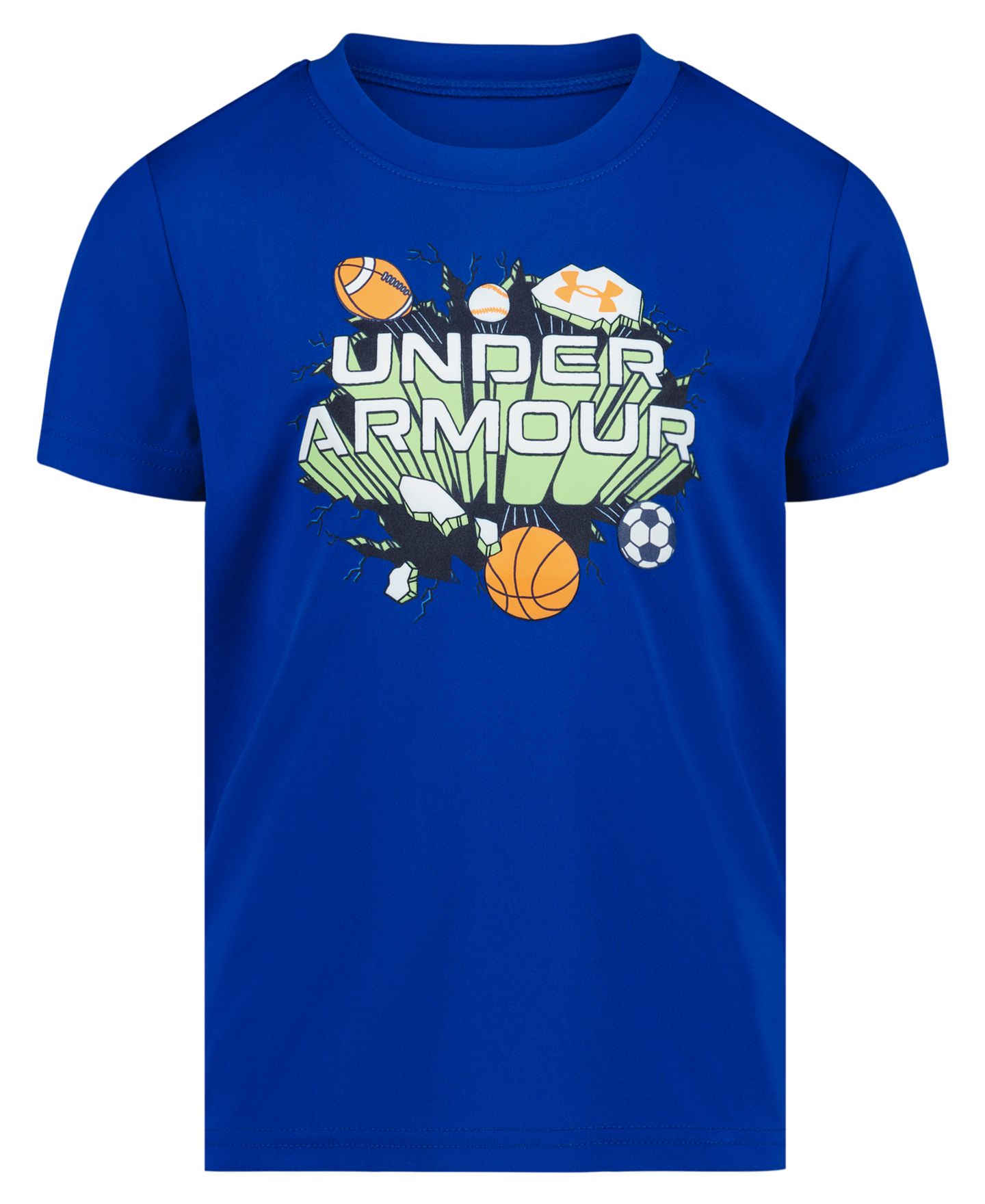 Футболка Under Armour Tech Sports Burst Short-Sleeve T-Shirt для мальчиков, цвет: Королевский синий — фото 1
