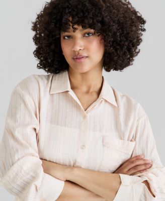 Women's Oversized Satin Shirt