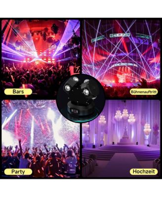 120W Moving Head Stage Light with 8 RGBW LEDs & Laser, DMX, Auto Sound Mode