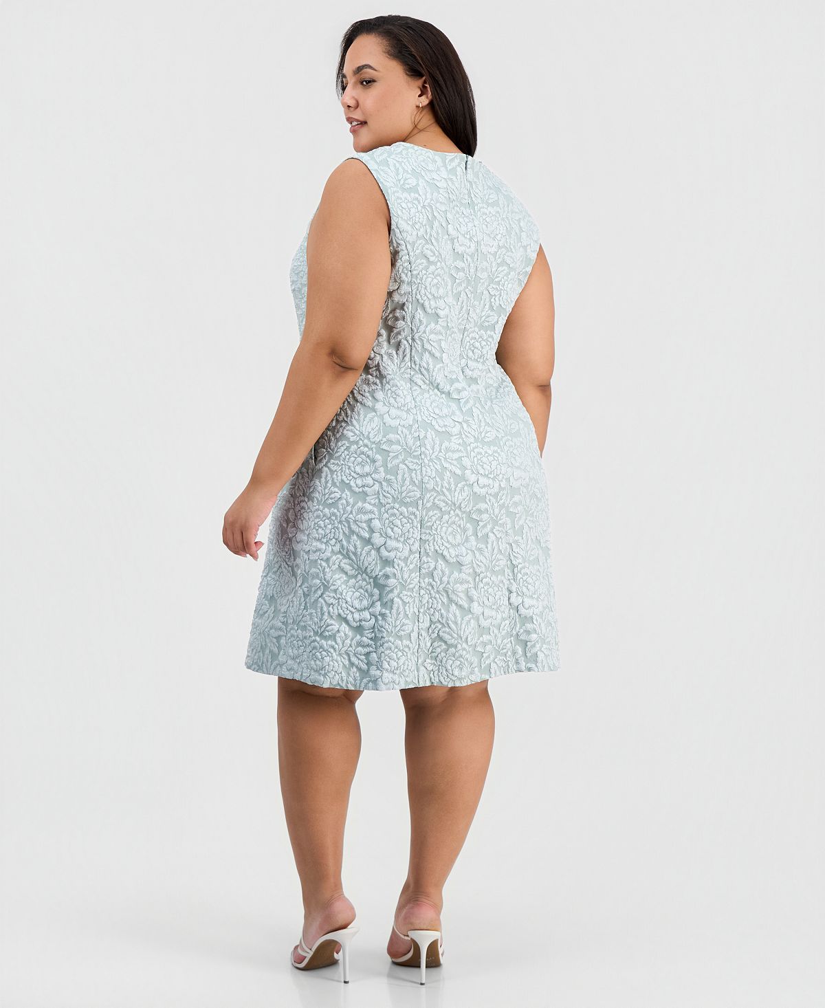 Connected Petite Notch-Neck Sleeveless Sheath Dress view 3 — MAYCSS fashion products