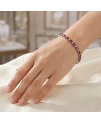 Classic Sterling Silver Vibrant Colored 4MM CZ Tennis Bracelet