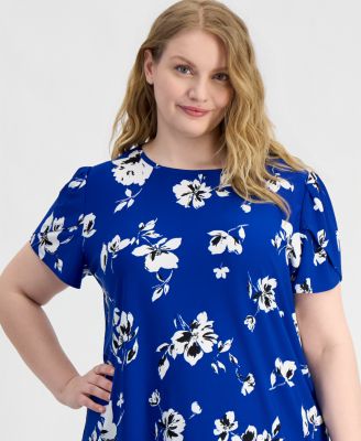 Plus Size Tulip-Sleeve Knit Top