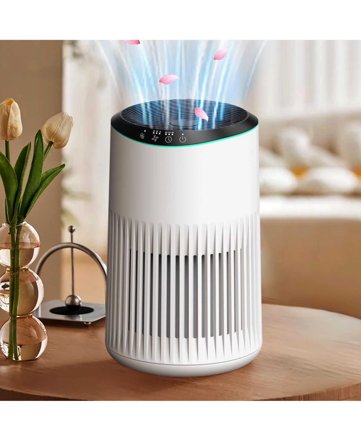 Morento Hepa Small Air Purifier for Bedroom Home with Fragrance Sponge, Up to 225 Sqft