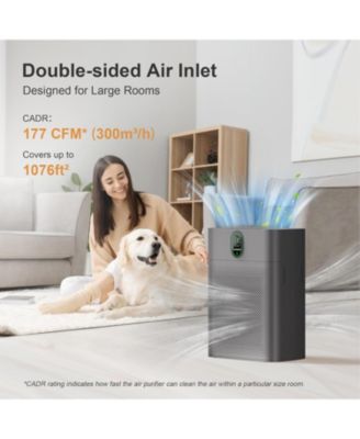 1076 ft² Smart Air Purifier: Wi-Fi/Alexa control, PM2.5 display, HEPA filter. Removes dust, pollen, smoke. Ultra-quiet 24dB