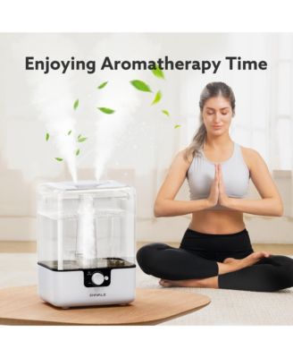 Cold Mist Humidifier for Home with 1.58 gal Tank, 26 dB Sleeping Mode Humidifier with Oil Diffuser for Bedroom, Up to 50 Hours Use