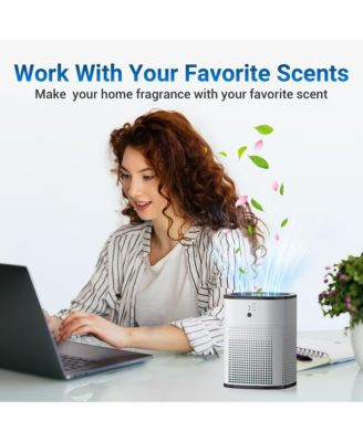 2-Pack Air Purifiers for bedroom. Features True HEPA filter, ultra-quiet 24dB Sleep Mode, ideal for pet owners. White & Black