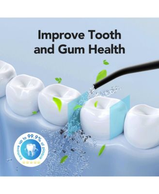 Cordless Water Flosser, Portable Electric Water Dental Flossers, Rechargeable Oral Irrigator for Travel with 4  Modes and 4Nozzles