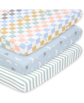 Celestial Multi 3-Pack Fitted Playard Sheets