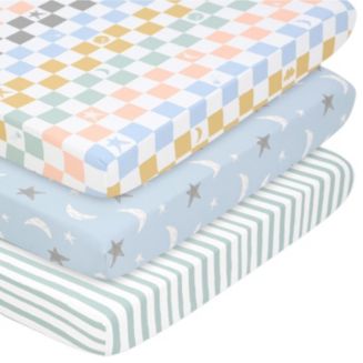 The Peanutshell Celestial Multi 3-Pack Fitted Playard Sheets - Macy's