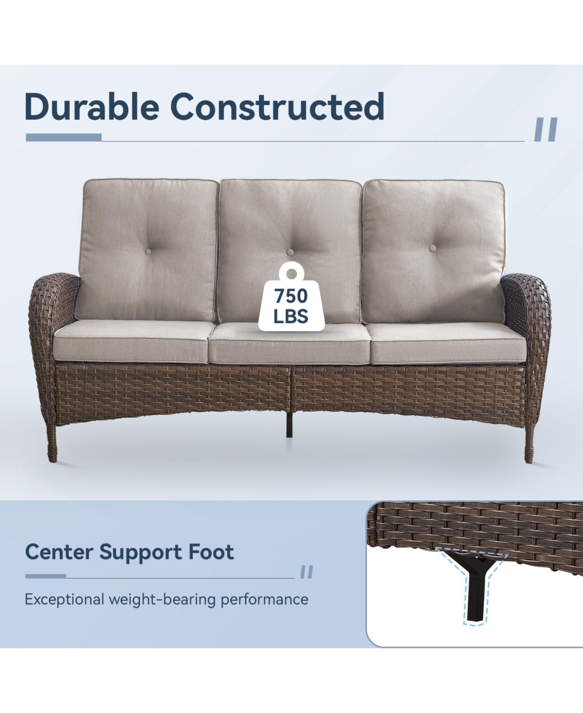 Gymojoy 4-Piece Brown Wicker Patio Conversation Set with Olefin Cushion and Swivel Chairs