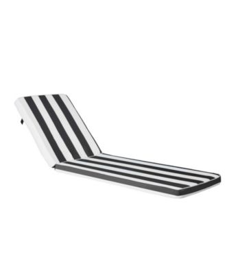 74 x 22 x 3 in Chaise Lounge Cushion Set of 2, Waterproof Fade-Resistant Sun Lounger Cushions with Ties