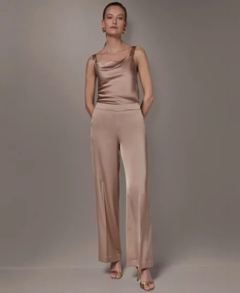 Petite Wide-Leg Pants - Umbria