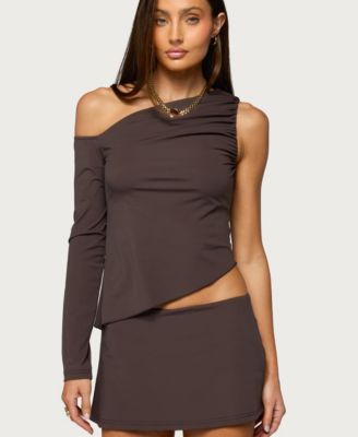Edikted Womens Lucretia Mini Skort - Brown 35$