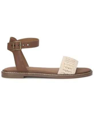 Women's Kimaya Crochet Ankle-Strap Flat Sandals