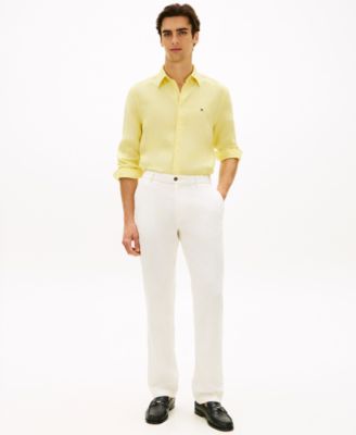 Men's Button-Down Linen Long Sleeve Shirt