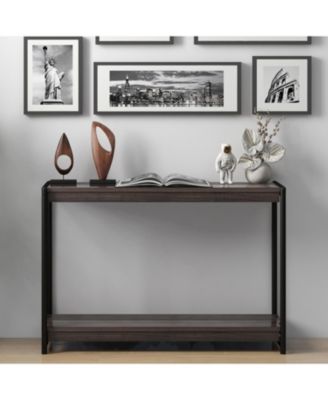 40" Entryway Table - Console Table with Storage, 2-Tier Sofa Table, Entry Table with Shelf, Hallway Table for Entryway, for Living Room, Couch