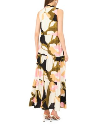 Women's V-Neck Tiered Maxi Dress