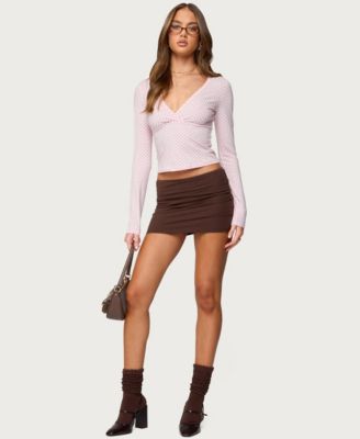 Women's Kianah Polka Dot V Neck T Shirt