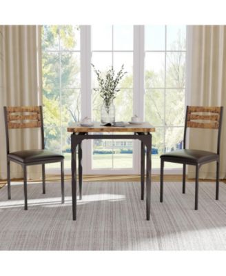 Dining Table Set for 2 Dining Table and Chairs Set of 2 3 Piece Dining Table Set with Spiral Table Legs for Small Spaces Kitchen Apartment