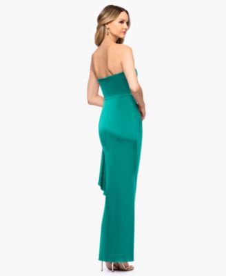 Women's Strapless Ruffle Detail Gown