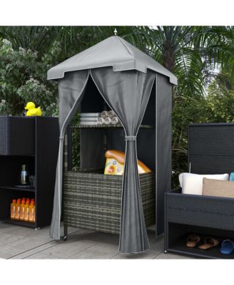 Outdoor Towel Rack for Pool, Cove Pool Caddy,