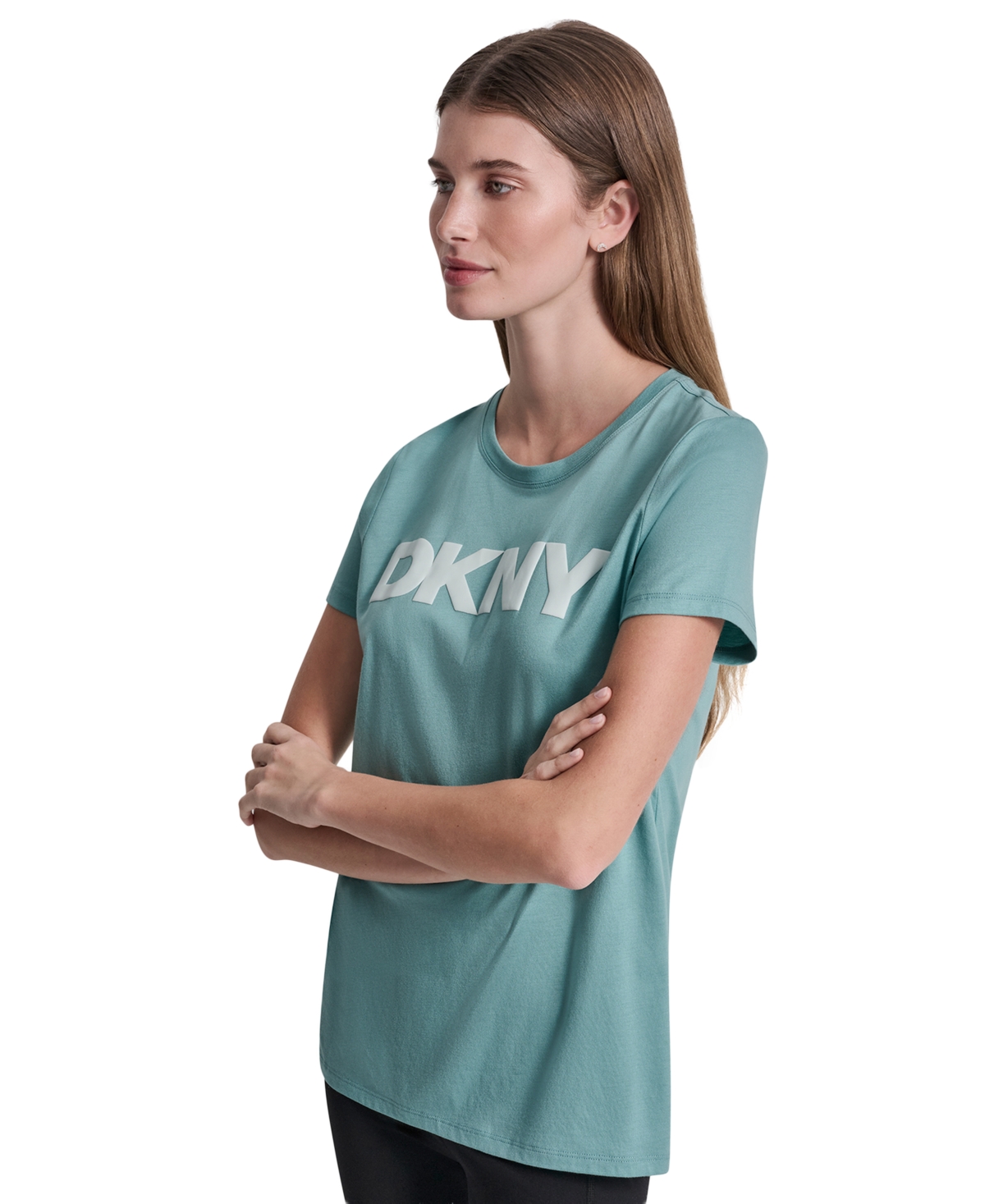 Dkny Sport Women's Puff Logo Crewneck T-Shirt