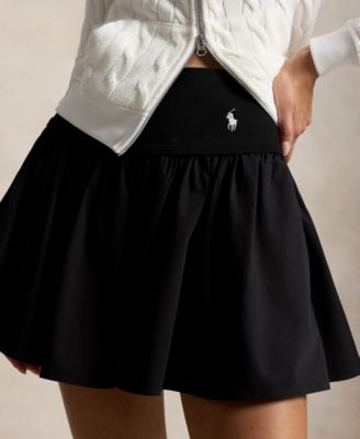 Women's Mid-Rise Flounce A-Line Mini Skirt