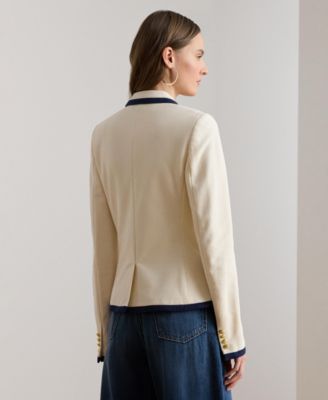 Women's Two-Tone Double-Breasted Peak Lapel Blazer