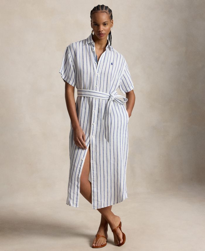 Polo Ralph Lauren Women's Striped Short-Sleeve Shirt Dress