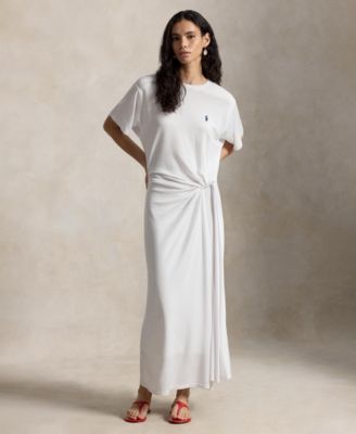 Women's Crewneck Twist Detail T-Shirt Dress