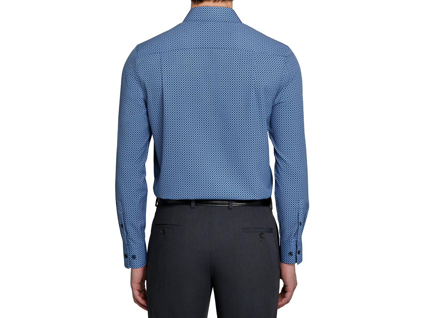Мужская рубашка ConStruct Performance Stretch Tile Print Dress Shirt, цвет: Тёмно-синий / Белый — фото 5