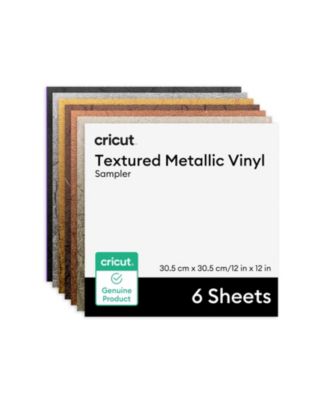 Textured Metallic Vinyl Permanent, Luxe Sampler - 12 in x 12 in Sheets (6 ct)
