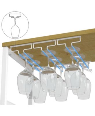 3-Tier Wine Bar Cabinet with Detachable Wine Rack and Drawer Industrial Sideboard and Buffet Cabinet with Glass Holder and Mesh Door