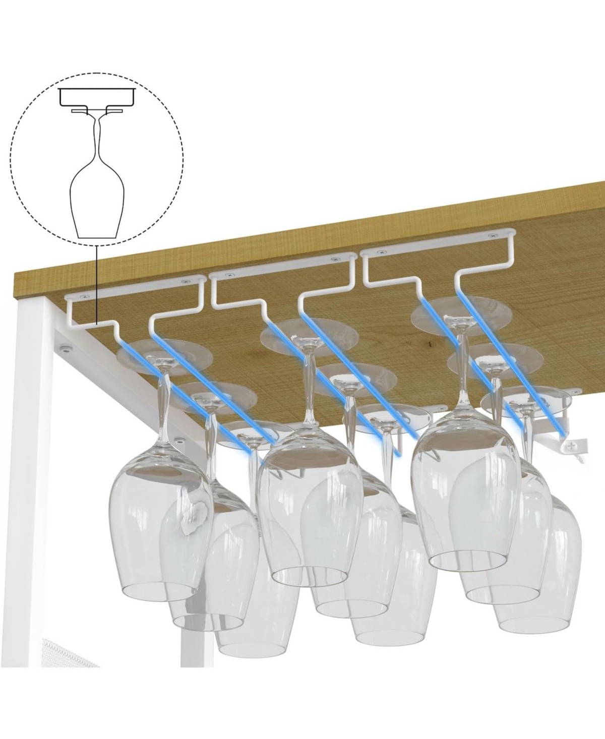 gaomon 3-Tier Wine Bar Cabinet with Detachable Wine Rack and Drawer Industrial Sideboard and Buffet Cabinet with Glass Holder and Mesh Door